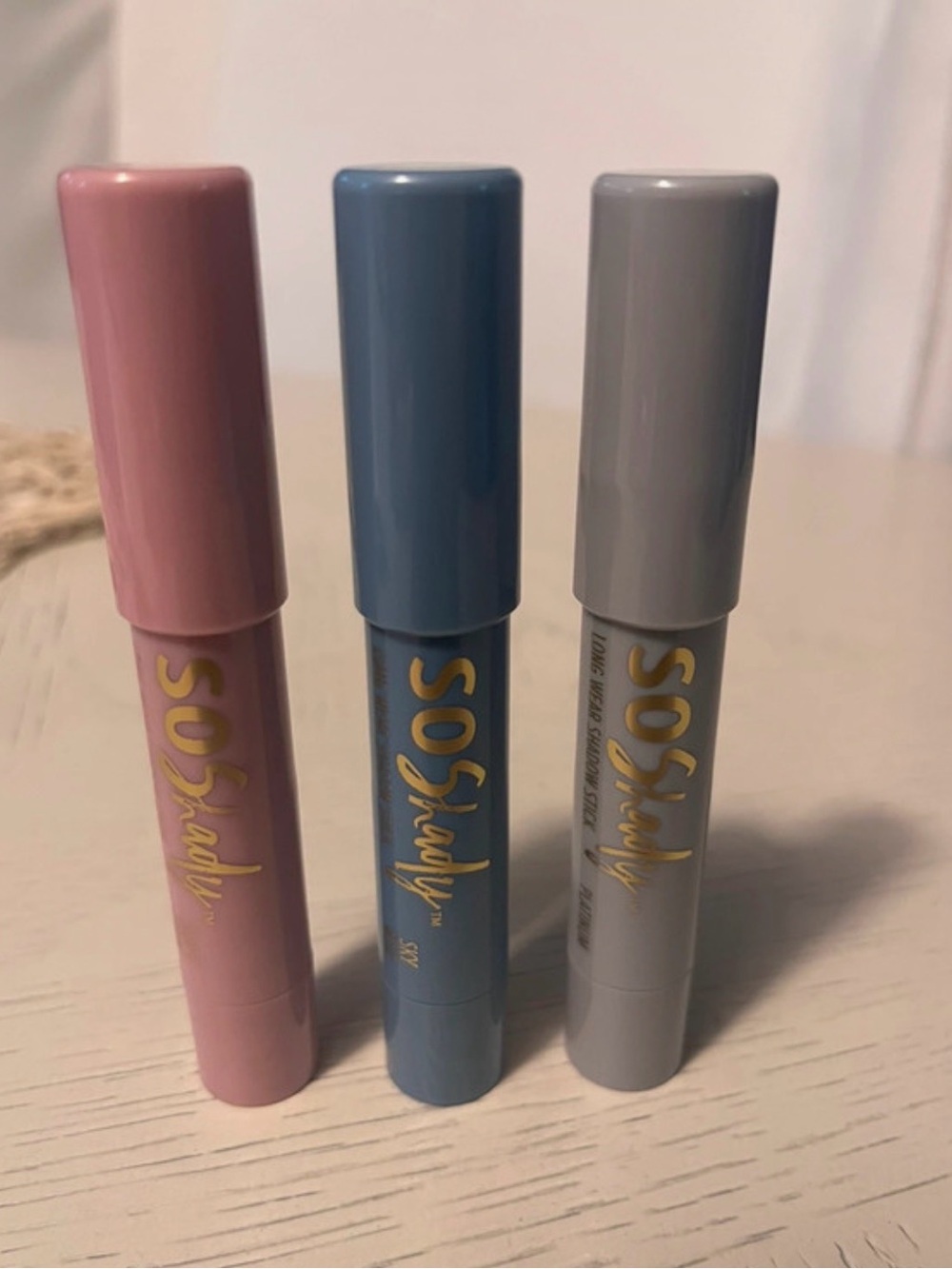 SO Shady Cream Eyeshadow Sticks Trio - Pink, Blue, Gray